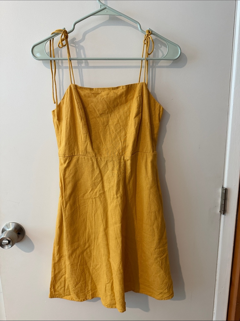 Old Navy Mustard Yellow Tie-Shoulder Mini Dress